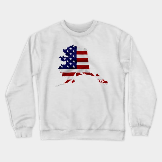 Proud To Be An Alaska American Crewneck Sweatshirt by Dragonlandfarm